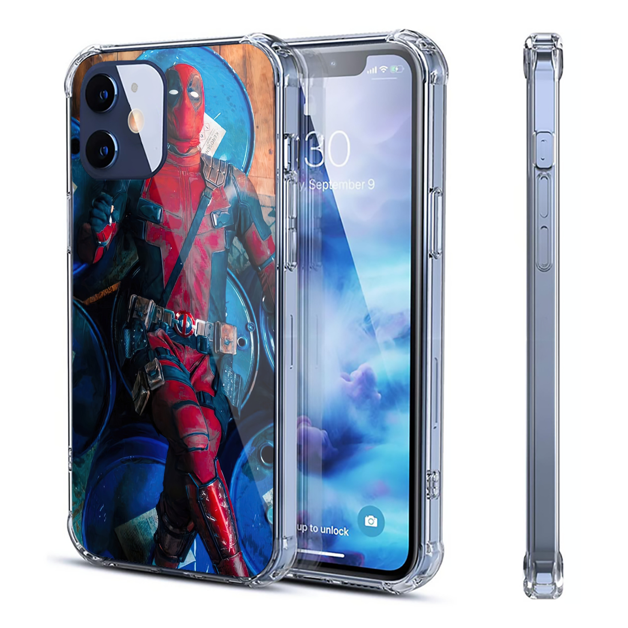 （画像用） Deadpool デッドプール 【iPhone 12シリーズ対応】透明スマホケース（クリアソフトケース）
